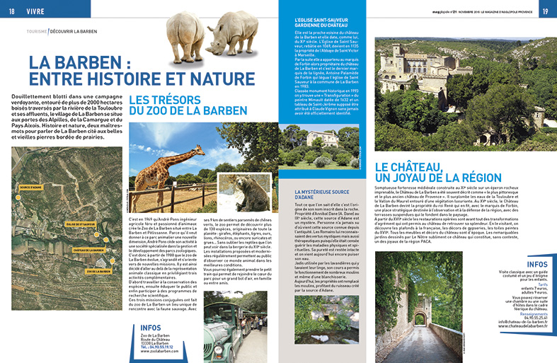 interieur de la brochure de l'Agglopole Provence
